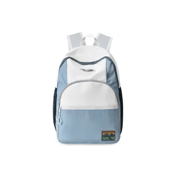 FINITE LOOP Eco Friendly Fabric Backpack Unisex White Blue