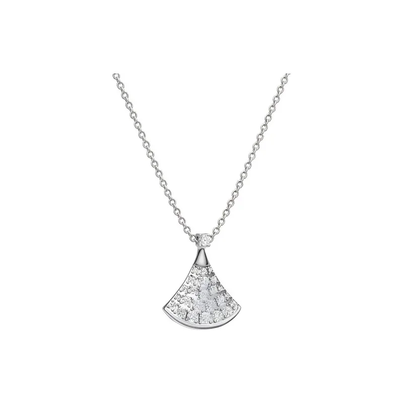 BVLGARI Divas' Dream Series 18K White Gold Top Chain Unisex Silver-0
