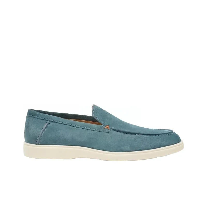 Santoni Almond toe Suede Loafers-1