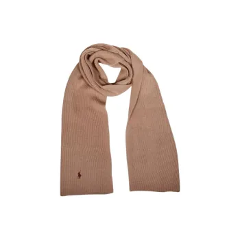Ralph Lauren Pony Embroidered Ribbed Knit Scarf