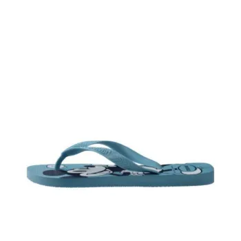 Disney x Havaianas Rubber Sole Abrasion Resistant Flip Flops Men's Blue
