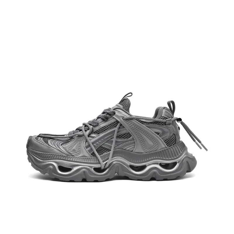 SK.TRIP Cushioning Abrasion Resistant Lightweight Height Increasing Mat Low Top Chunky Sneakers Men's Box-8