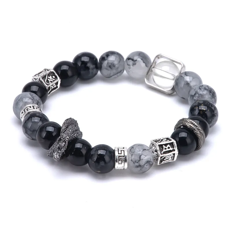 BLESSED BULLET Colored Glaze Jade Bracelets Unisex-2