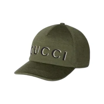 GUCCI Wool Baseball Caps Men's Dark Green