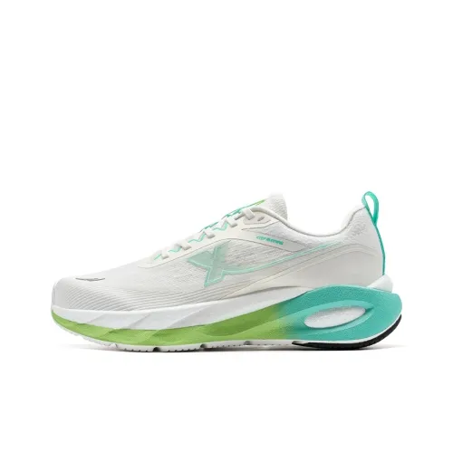 XTEP Lingbu 2 Cushioning Anti Slip And Wear Resistant Low Top Training Running Shoes Men's White Teal Blue