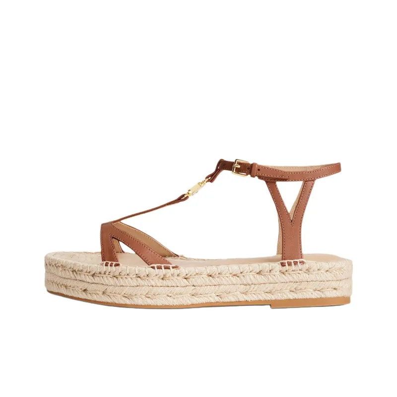 Polo Ralph Lauren Payton One Strap Sandals 3cm Women's Beige-0
