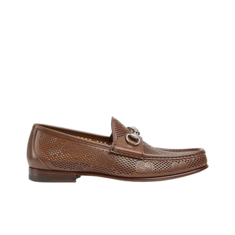 GUCCI Horsebit 1953 Loafers Men's Brown-1