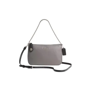 COACH Nolita Polished Pebbled Leather Crossbody Bag Shoulder Bag Medium Size Women's Heather Gray