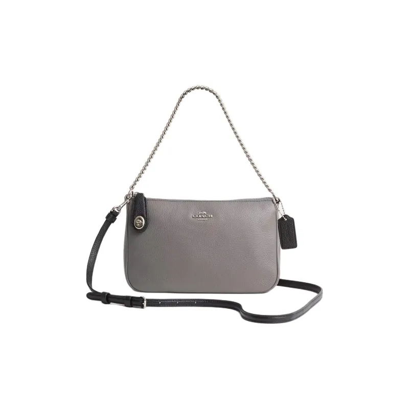 COACH Nolita Polished Pebbled Leather Crossbody Bag Shoulder Bag Medium Size Women's Heather Gray-0
