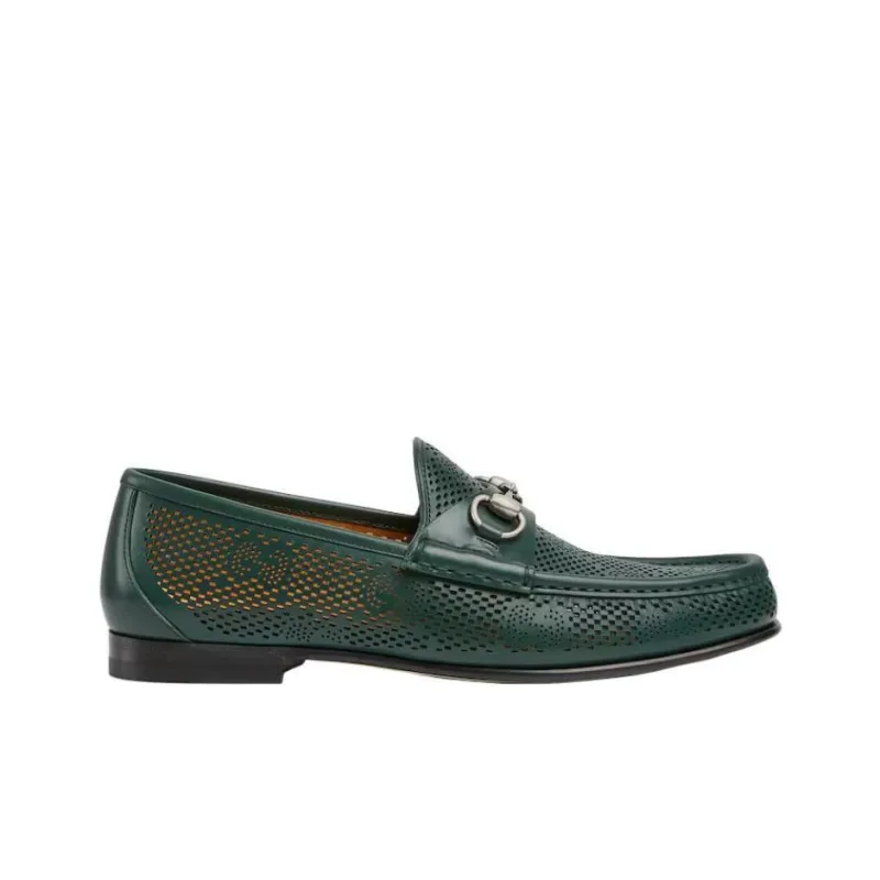 GUCCI Horsebit 1953 Loafers Men's Green-1