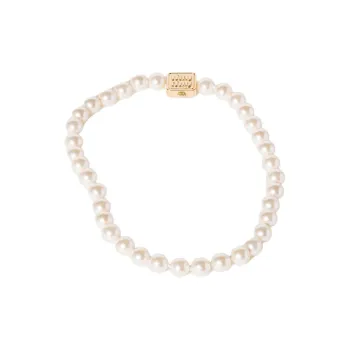 MIU MIU Synthetic Pearl Necklaces Women's Cream