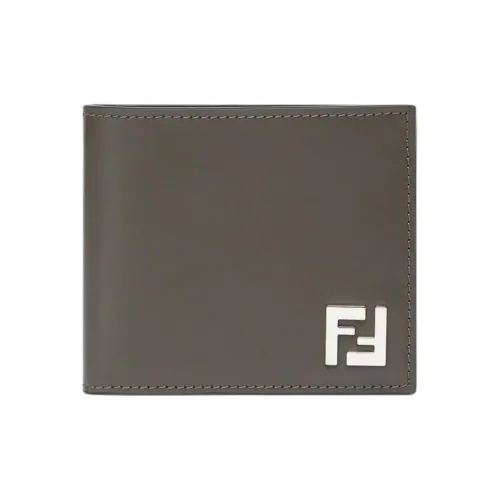 FENDI Calfskin Wallet Men's Green