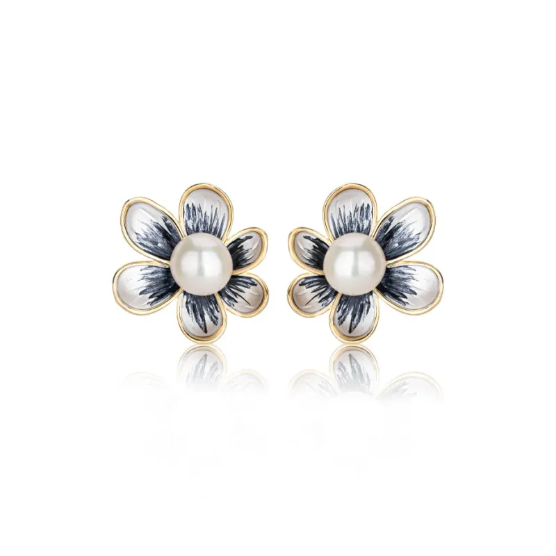 QLADY S925 Silver Stud Stud Earrings Women's-6