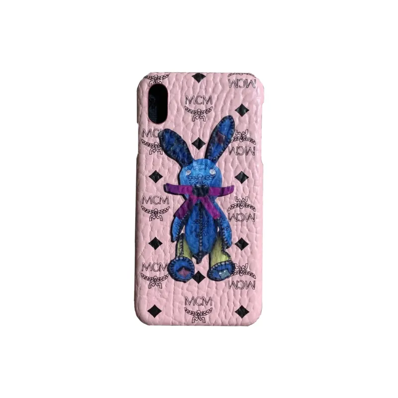 MCM Coated Canvas Material Rabbit Phone Cases Compatibility With IPhone XS Max Cute Style-0