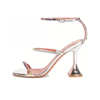 AMINA MUADDI Gilda Crystal-embellished Sandals