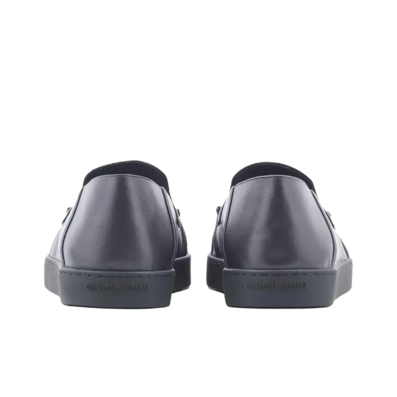 GIORGIO ARMANI Slip On Low Top Pleated Casual Loafers-3