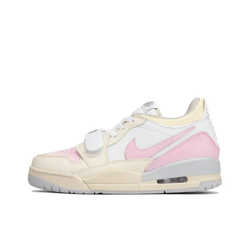 Jordan Legacy 312 Slip Resistant Low Top Children's Basketball Shoes Pink White Unisex-0