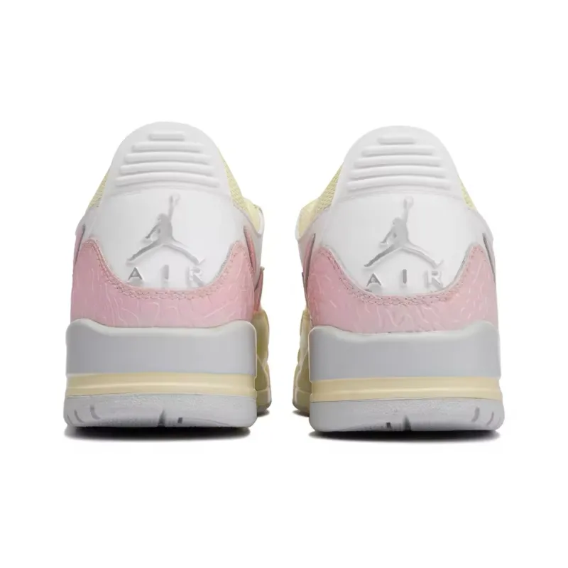 Jordan Legacy 312 Slip Resistant Low Top Children's Basketball Shoes Pink White Unisex-3
