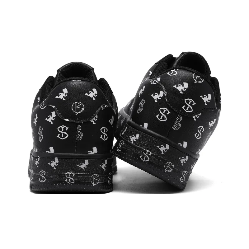 The Simpsons Skateboard Shoes Unisex Low Top Black/Tiffany Blue/White-6