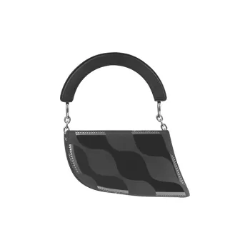 STAR TOWN Cow Leather Shoulder Bag, Crossbody Bag, Handbag Women's Dark Mercury/Harbor Mist Silver/Ice Pink Silver