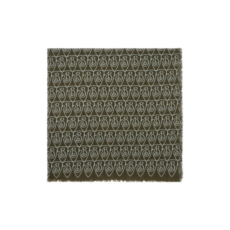 Burberry B Shield Wool Scarf-1