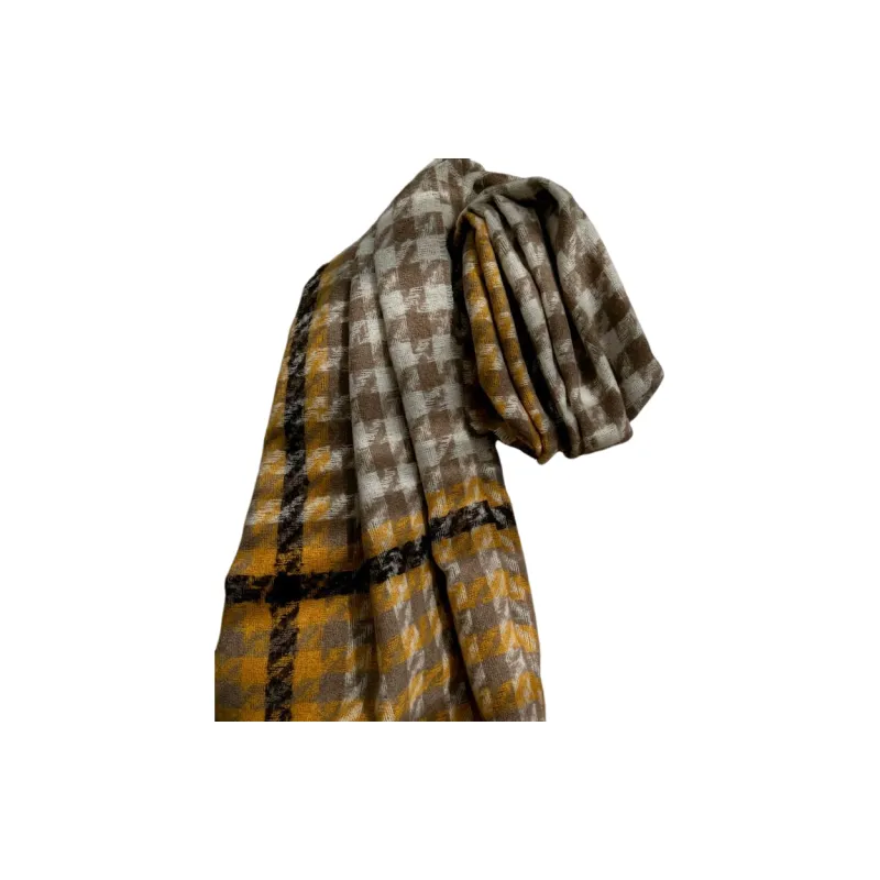 EEEENO Polyester Knit Scarves Unisex-2