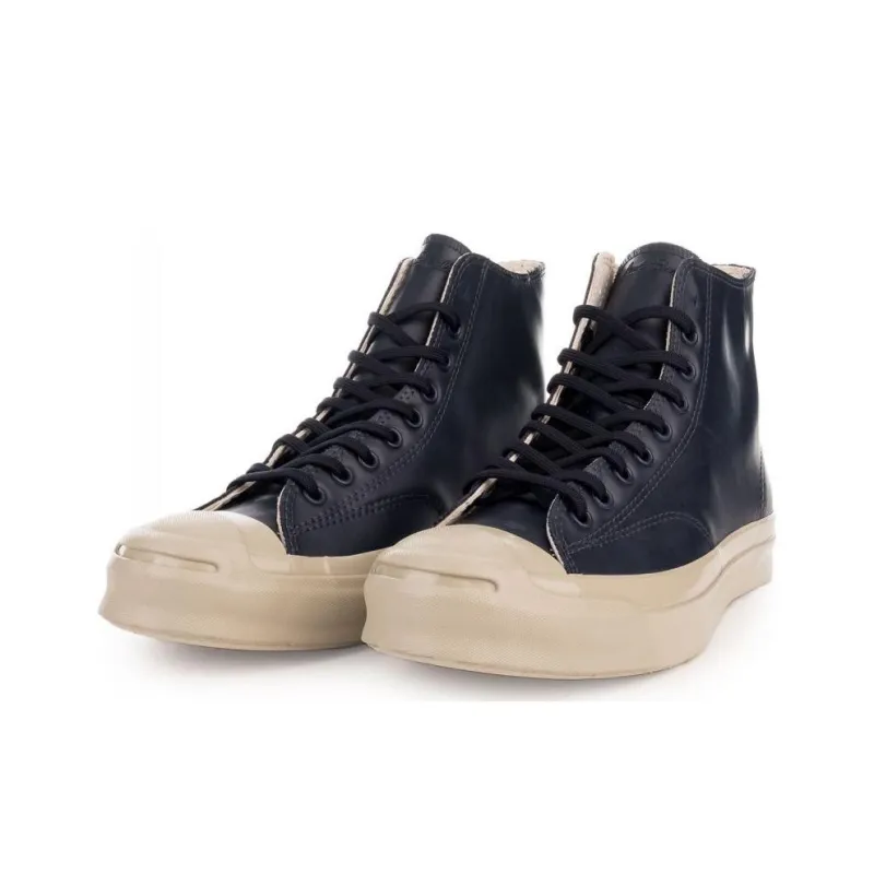 Converse Jack Purcell Anti-Slip Wear-Resistant High-Top Skateboard Shoes Men's Black-2