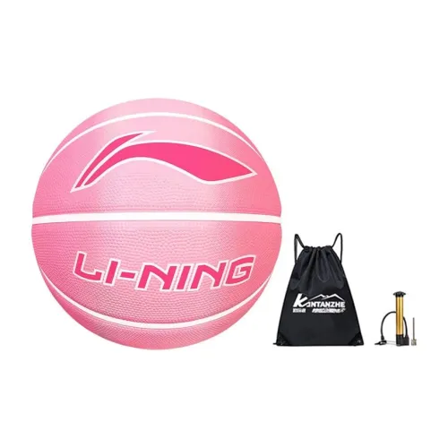 LiNing Rubber Basketball Pink Size 7 Training Unisex