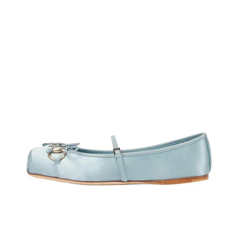 GUCCI Horsebit Casual Single Shoes Women's Blue-0