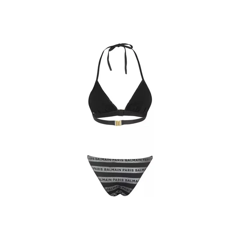 BALMAIN Logo-print Triangle Bikini Set-1