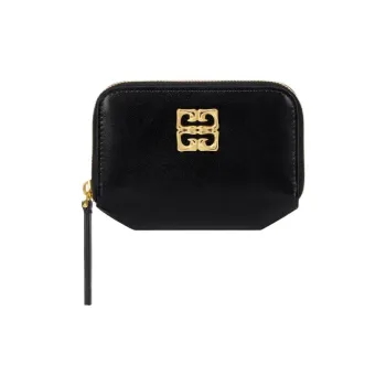 GIVENCHY Calfskin Coin Purses Wallets Women's Black