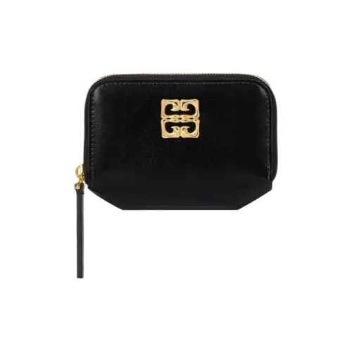 GIVENCHY Calfskin Coin Purses Wallets Women's Black