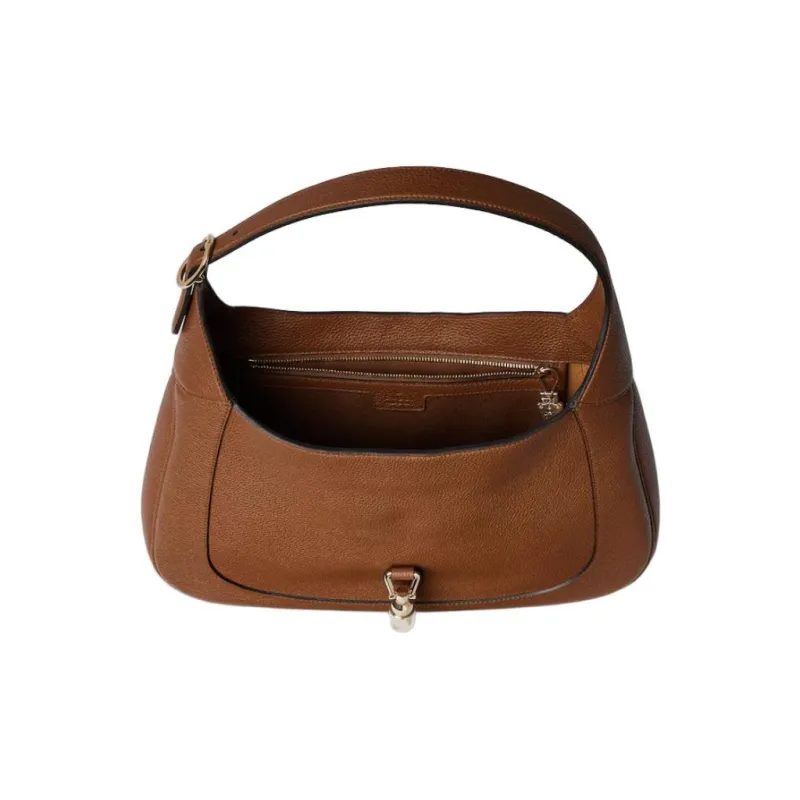 GUCCI Jackie 1961 Leather Shoulder Bag Medium Size Women's Brown-5