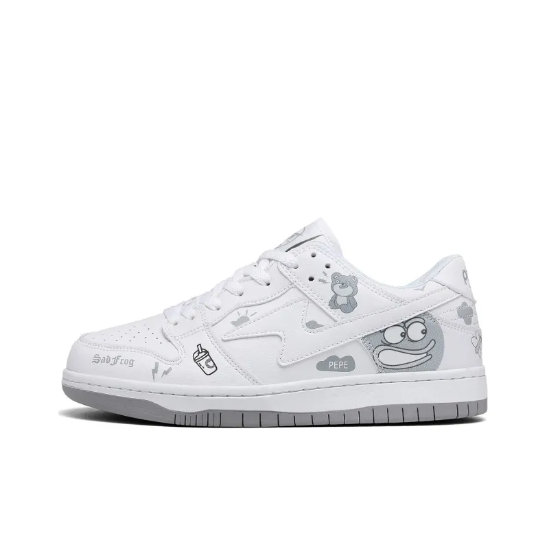 Pepe The Frog Anti-Slip And Wear-Resistant Height Increasing Low-Top Skateboard Shoes Unisex-16