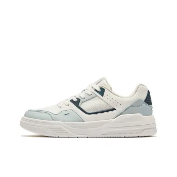 Erke Sheathed Wear Resistant Slip Resistant Low Top Skateboard Shoes Men's Microcrystal White Light Gray Green