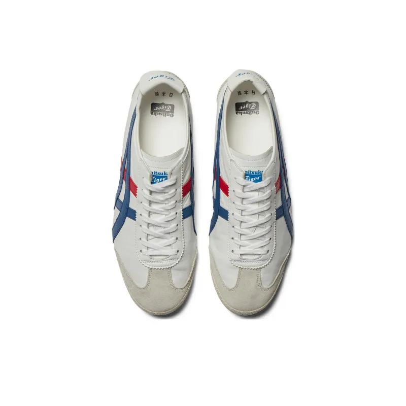 Onitsuka Tiger MEXICO 66 Anti Slip Wear Resistant Low Top Casual Shoes Unisex White Blue-3