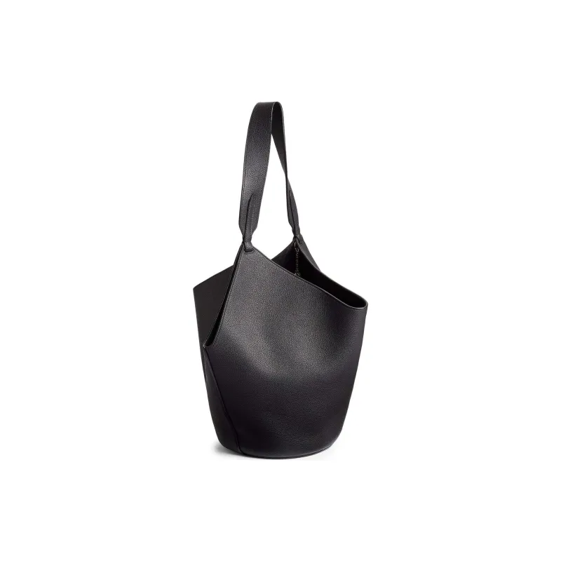 KHAITE Calfskin Tote Bag, Shopping Bag, Handbag, Shoulder Bag Trumpets Women's Black-1
