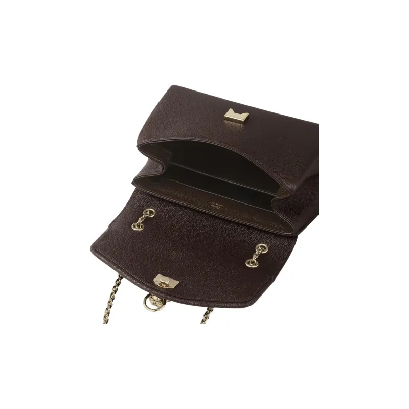 CARTIER Panthère De Cartier Grained Calfskin Crossbody Bag Shoulder Bag Small Size Women's Brown-5