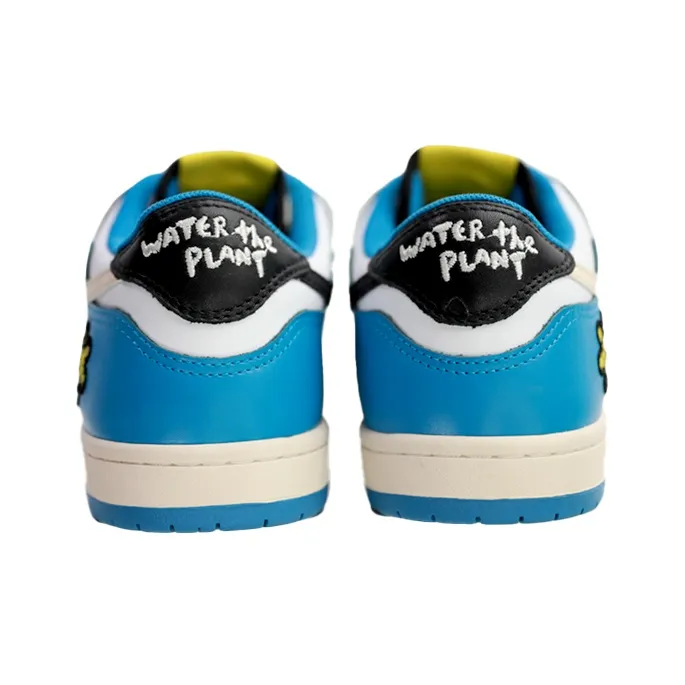 WATER THE PLANT Low Top Skateboard Shoes Unisex Thunder Blue-4