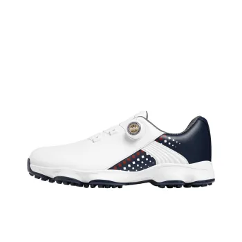 PGA Slip Resistant Low Top Golf Shoes Men's White Blue