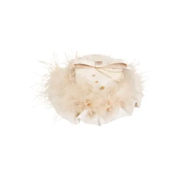 NICERURU Bowknot Feather Birthday Hair Clip Women's