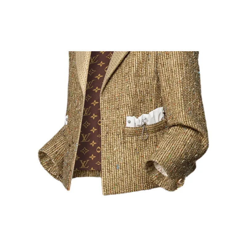 LOUIS VUITTON Lurex Tweed Blazer-5