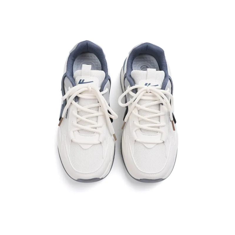 Warrior Anti Slip Wear Resistant Low Top Casual Shoes Men's Gray Lake Blue-2