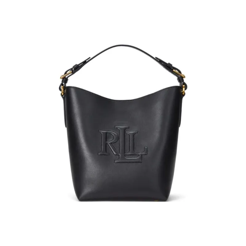 LAUREN RALPH LAUREN Grain Leather Portable Crossbody Bag, Shoulder Bag Trumpets Women's Black-0