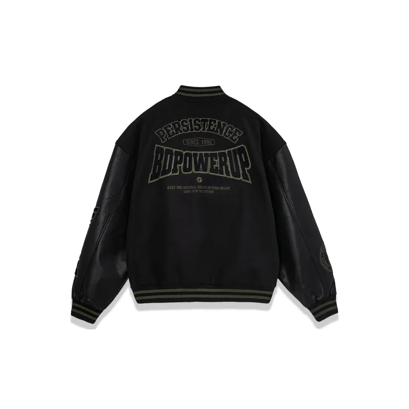 BD.POWER UP+ Baseball Jacket Unisex Black-8