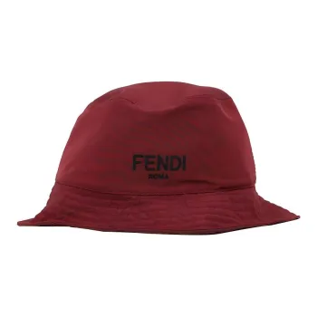 FENDI Polyester Bucket Hats Unisex Red