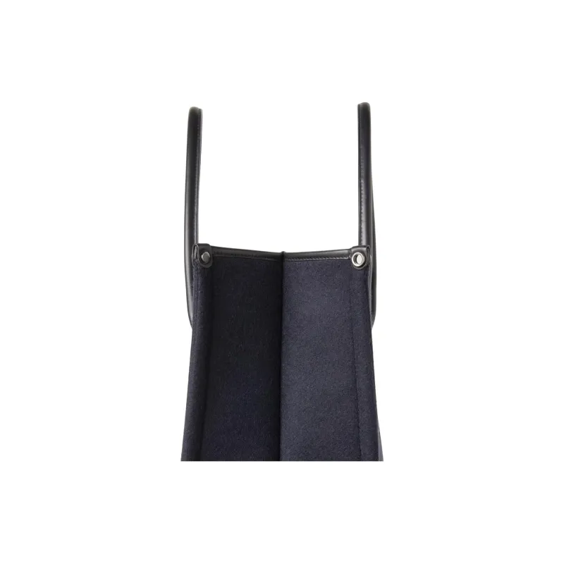 Loro Piana Cashmere Tote Bag Shopping Bag Handbag Large Size Men's Navy And Black-5