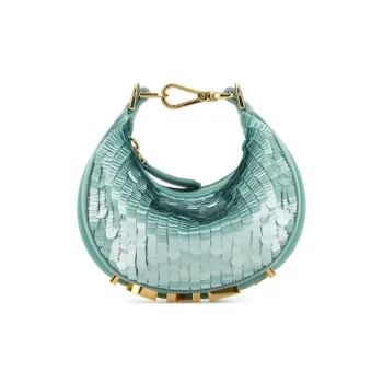 FENDI Fendigraphy Fabric Handbag Nano Women's Green