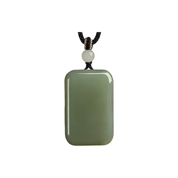 Zhen Yu Zhen Pin Hetian Jade Necklaces Pale Greenish White Jade Unisex