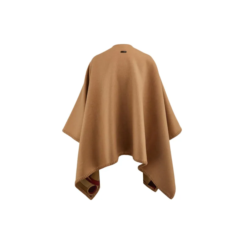 FERRAGAMO Cashmere Wool Shawls Women's Brown-1